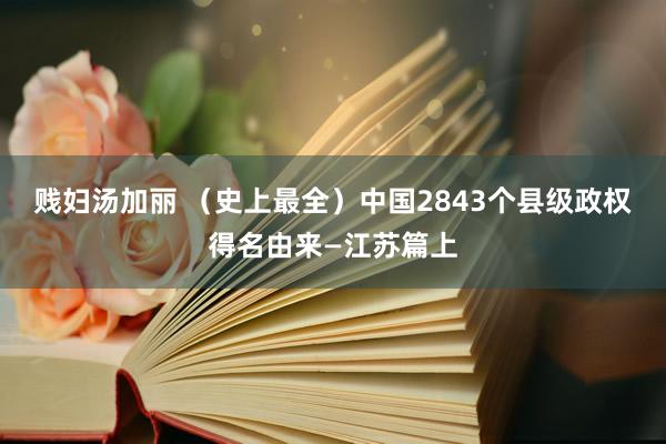 贱妇汤加丽 （史上最全）中国2843个县级政权得名由来—江苏篇上