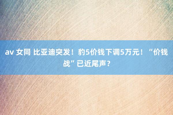 av 女同 比亚迪突发！豹5价钱下调5万元！“价钱战”已近尾声？