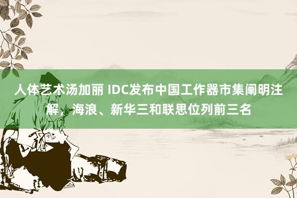 人体艺术汤加丽 IDC发布中国工作器市集阐明注解，海浪、新华三和联思位列前三名