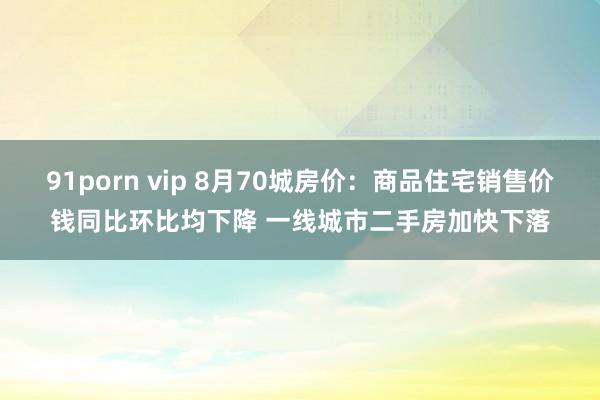 91porn vip 8月70城房价：商品住宅销售价钱同比环比均下降 一线城市二手房加快下落