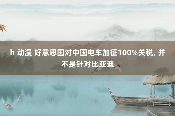 h 动漫 好意思国对中国电车加征100%关税， 并不是针对比亚迪