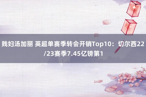 贱妇汤加丽 英超单赛季转会开销Top10：切尔西22/23赛季7.45亿镑第1