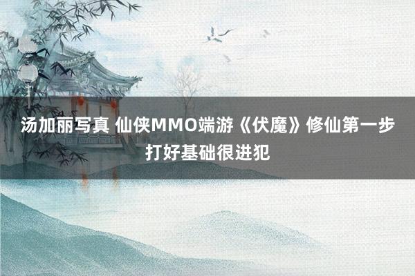 汤加丽写真 仙侠MMO端游《伏魔》修仙第一步打好基础很进犯