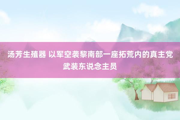 汤芳生殖器 以军空袭黎南部一座拓荒内的真主党武装东说念主员