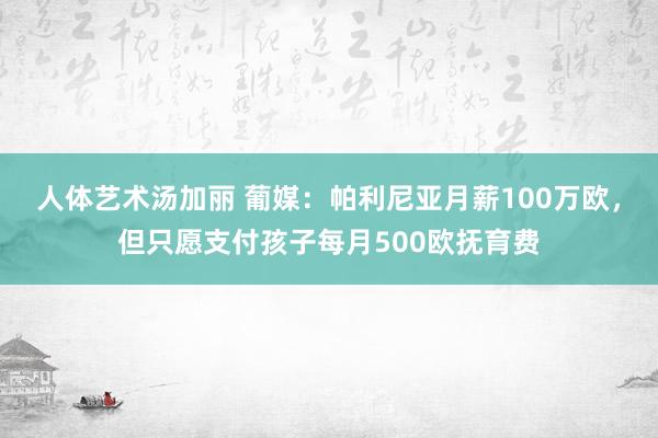 人体艺术汤加丽 葡媒：帕利尼亚月薪100万欧，但只愿支付孩子每月500欧抚育费