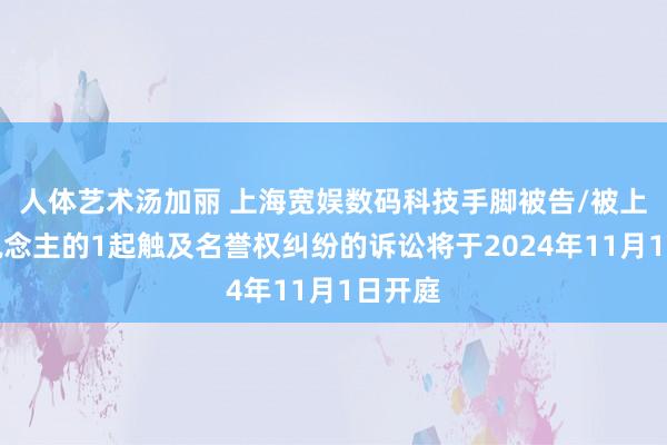 人体艺术汤加丽 上海宽娱数码科技手脚被告/被上诉东说念主的1起触及名誉权纠纷的诉讼将于2024年11月1日开庭