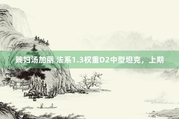 贱妇汤加丽 法系1.3权重D2中型坦克，上期