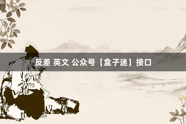 反差 英文 公众号【盒子迷】接口