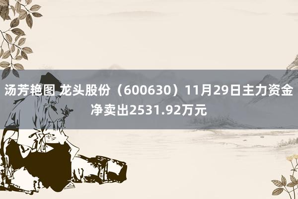 汤芳艳图 龙头股份（600630）11月29日主力资金净卖出2531.92万元