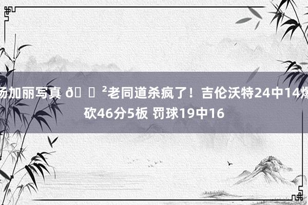 汤加丽写真 😲老同道杀疯了！吉伦沃特24中14爆砍46分5板 罚球19中16