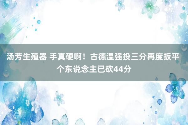 汤芳生殖器 手真硬啊！古德温强投三分再度扳平 个东说念主已砍44分