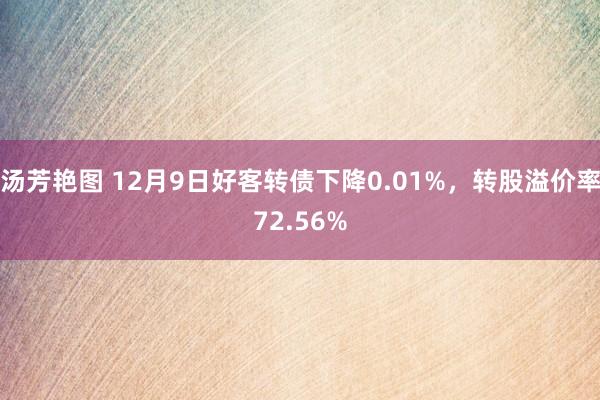 汤芳艳图 12月9日好客转债下降0.01%，转股溢价率72.56%