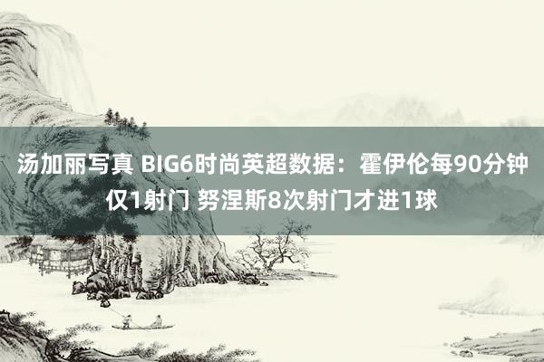 汤加丽写真 BIG6时尚英超数据：霍伊伦每90分钟仅1射门 努涅斯8次射门才进1球