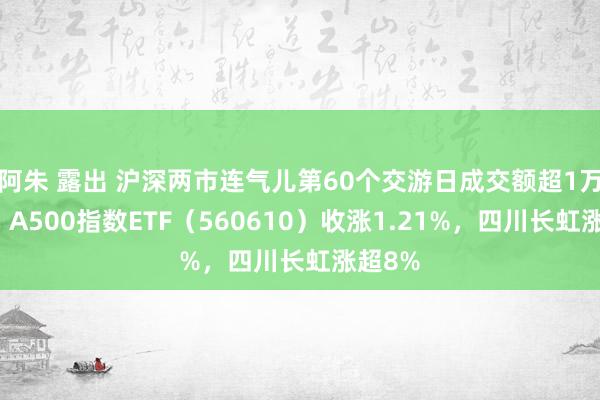 阿朱 露出 沪深两市连气儿第60个交游日成交额超1万亿元，A500指数ETF（560610）收涨1.21%，四川长虹涨超8%