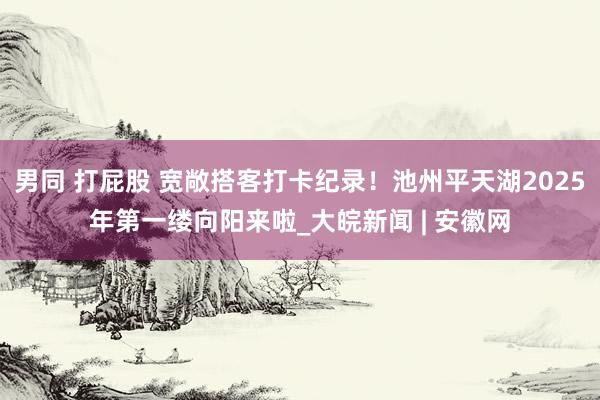 男同 打屁股 宽敞搭客打卡纪录！池州平天湖2025年第一缕向阳来啦_大皖新闻 | 安徽网