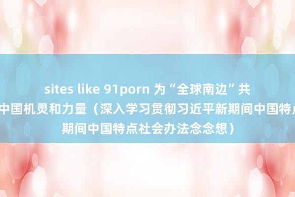 sites like 91porn 为“全球南边”共同迈向当代化孝顺中国机灵和力量（深入学习贯彻习近平新期间中国特点社会办法念念想）