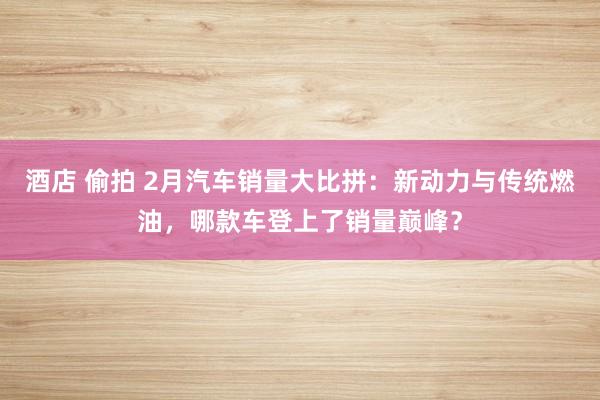 酒店 偷拍 2月汽车销量大比拼：新动力与传统燃油，哪款车登上了销量巅峰？