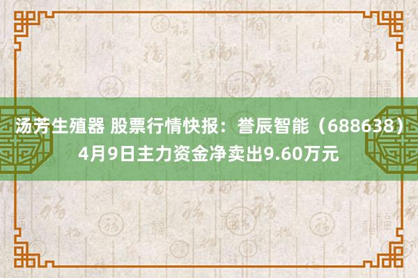 汤芳生殖器 股票行情快报：誉辰智能（688638）4月9日主力资金净卖出9.60万元